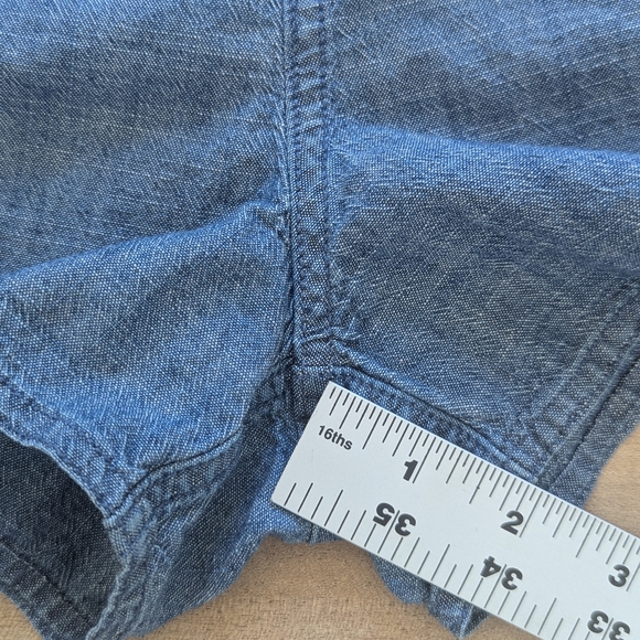 J. Crew Chambray Drawstring Elastic Waist Casual Shorts - Size L - Picture 7 of 8